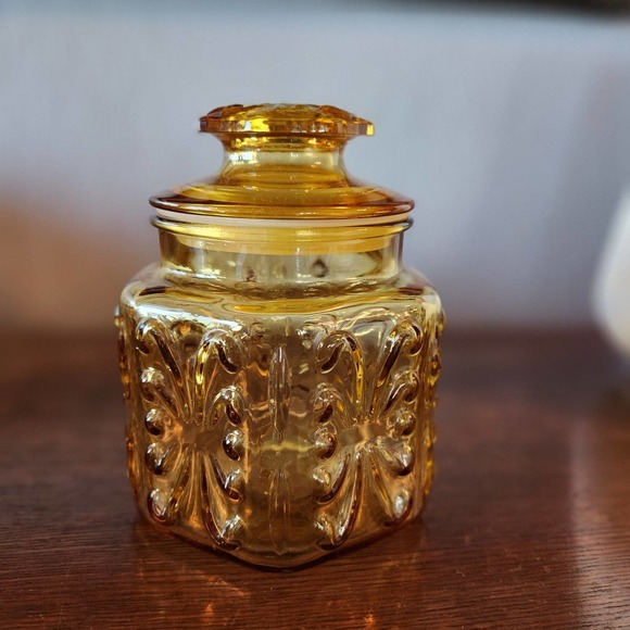 L.E. Smith Glass Other - L.E. Smith Glass Amber Canister, Coffee, Sugar, Storage